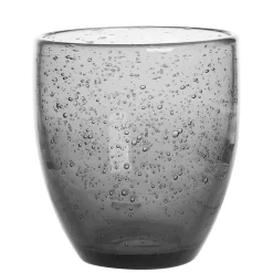 Fabrique de Styles Verres À Eau Et Gobelets>Gobelet en verre artisanal bullé 35cl - Artibulle Gris