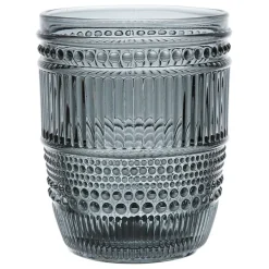 Fabrique de Styles Verres À Eau Et Gobelets>Gobelet en verre fumé 27cl - Strie Gris