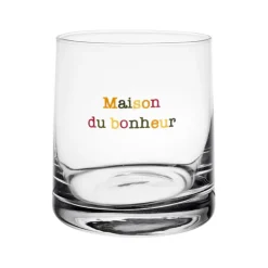 Fabrique de Styles Verres À Eau Et Gobelets>Gobelet Maison du bonheur en verre 25cl - Famille Multicolore