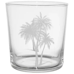 Fabrique de Styles Verres À Eau Et Gobelets>Gobelet palmier en verre 36cl - Bodega Blanc