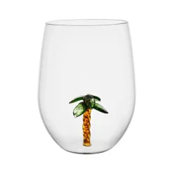 Fabrique de Styles Verres À Eau Et Gobelets>Gobelet palmier en verre 60cl - Colorea Brun