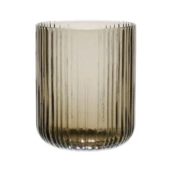 Fabrique de Styles Verres À Eau Et Gobelets>Gobelet strié 35cl en verre - folky Gris fumé