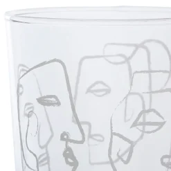 Fabrique de Styles Verres À Eau Et Gobelets>Gobelet visage bodega 35.5cl en verre Blanc