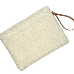 Fabrique de Styles Pochettes Et Housses>Grande pochette bouclette écru Ecru