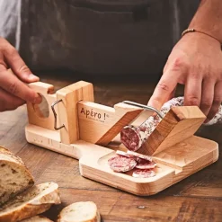 Fabrique de Styles Ustensibles De Cuisine>Guillotine à saucisson en hêtre Bois