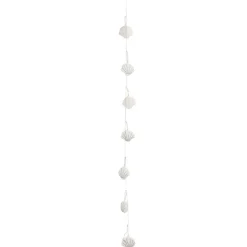 Fabrique de Styles Déco Lumineuse>Guirlande 7 coquillages en coton et polyester écru l130cm - Eté A La Mer Ecru
