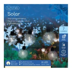 Fabrique de Styles Luminaires|Jardin>Guirlande solaire 8 ampoules câble 5.8m Noir