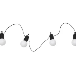 Fabrique de Styles Luminaires|Jardin>Guirlande solaire 20 leds câble noir 1.25m Noir, Blanc