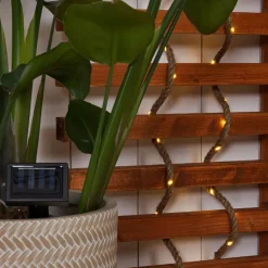 Fabrique de Styles Luminaires|Jardin>Guirlande solaire câble en jute 5m Naturel