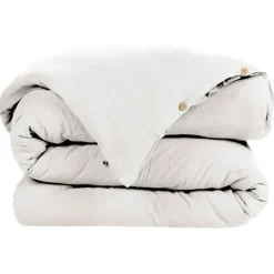 Fabrique de Styles Housses De Couette>Housse de couette chantilly en gaze de coton 260x240cm - Gaia Blanc