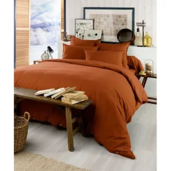 Fabrique de Styles Housses De Couette>Housse de couette en flanelle tomette 240x220cm - Candice Orange