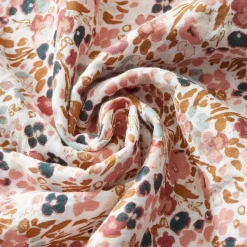 Fabrique de Styles Housses De Couette>Housse de couette en gaze de coton imprimée pampa 240x220cm - Capucine Naturel