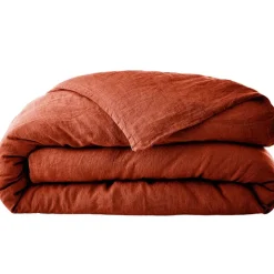 Fabrique de Styles Housses De Couette>Housse de couette en lin lavé 240x220cm - Soline Paprika
