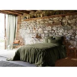 Fabrique de Styles Housses De Couette>Housse de couette en lin lavé 260x240cm - Soline Thym