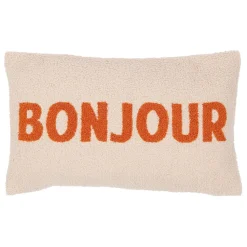 Fabrique de Styles Coussins Et Housses>Housse de coussin en bouclettes 50x30cm - Funny Ecru