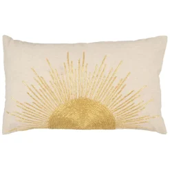 Fabrique de Styles Coussins Et Housses>Housse de coussin en coton et lin 50x30cm - Soleil Blanc