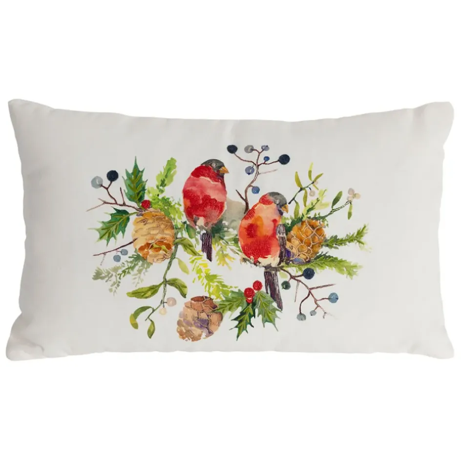 Fabrique de Styles Coussins Et Housses>Housse de coussin en coton 50x30cm - Rouge-Gorge Multicolore