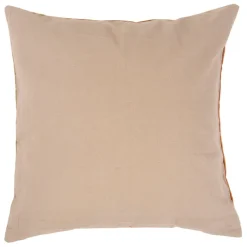 Fabrique de Styles Coussins Et Housses>Housse de coussin en velours coton rayé écru et 45x45cm - Klosen Terracotta