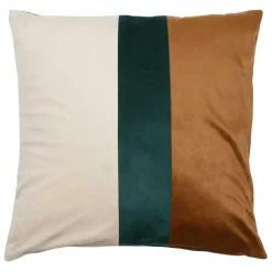 Fabrique de Styles Coussins Et Housses>Housse de coussin en velours émeraude et 45x45cm - Mocoa Camel