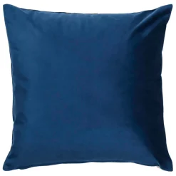 Fabrique de Styles Coussins Et Housses>Housse de coussin en velours et camel 45x45cm - Mocoa Bleu