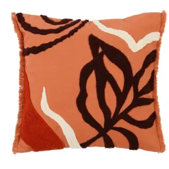 Fabrique de Styles Coussins Et Housses>Housse de coussin eterra terra+indigo 45x45cm coton Terracotta
