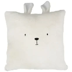 Fabrique de Styles Déco>Housse de coussin ourson en velours écru 45x45cm - Songes Ecru