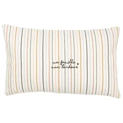 Fabrique de Styles Coussins Et Housses>Housse de coussin rayé multicolore 50x30cm en coton - famille Pastel