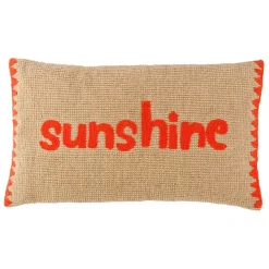 Fabrique de Styles Coussins Et Housses>Housse de coussin sunshine en coton et jute corail 50x30cm - Seguia Naturel