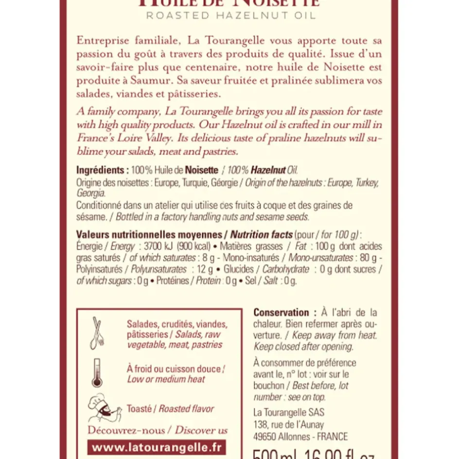 Fabrique de Styles Huiles Et Vinaigres>Huile de noisette 500ml Multicolore