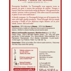 Fabrique de Styles Huiles Et Vinaigres>Huile vierge de sésame toastée 500ml Multicolore