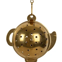 Fabrique de Styles Accessoires Thé Et Café>Infuseur chaine en inox - boule Doré