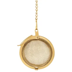 Fabrique de Styles Accessoires Thé Et Café>Infuseur de thé avec chaine en inox - Infuseurs Doré