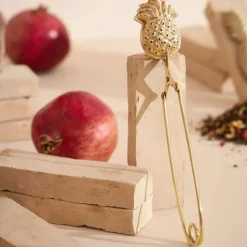 Fabrique de Styles Accessoires Thé Et Café>Infuseur de thé en inox - Ananas Doré