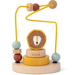 Fabrique de Styles Jouets>Jouet labyrinthe de perles en bois - mr. lion Jaune