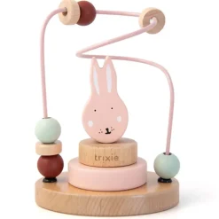 Fabrique de Styles Jouets>Jouet labyrinthe de perles en bois - mrs. lapin Rose
