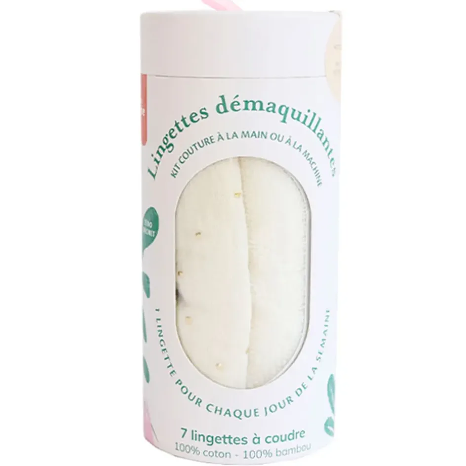 Fabrique de Styles Accessoires Soins>Kit lingettes démaquillantes écru et or Multicolore