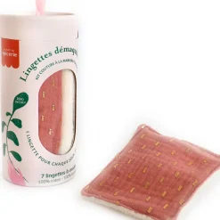 Fabrique de Styles Accessoires Soins>Kit lingettes démaquillantes blush et or x7 Multicolore