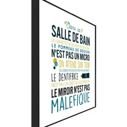 Fabrique de Styles Tableaux Et Toiles>Lambox w salle de bain 40x40cm g lama noir mdf Multicolore