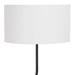 Fabrique de Styles Lampadaires>Lampadaire en fer et marbre noir et blanc d45xh163cm - Funky Noir, Blanc