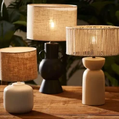 Fabrique de Styles Lampes À Poser>Lampe à poser moucheté en porcelaine -sweet leaves Blanc