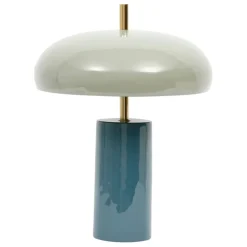 Fabrique de Styles Lampes À Poser>Lampe champignon en fer bleu d30xh40cm - Arty Bleu, Vert