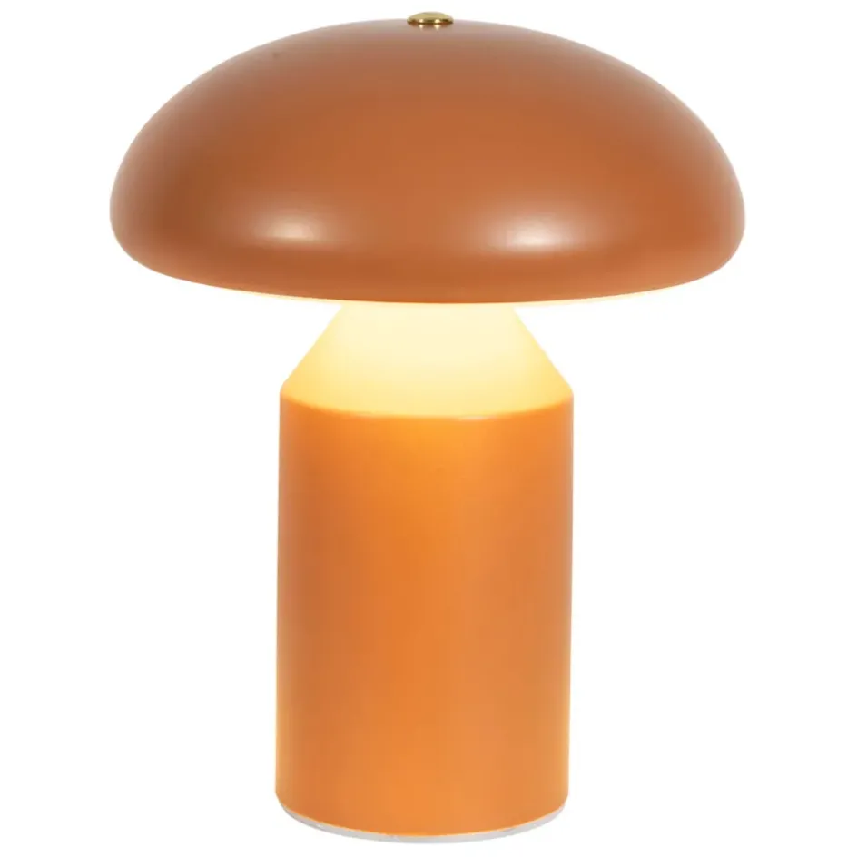 Fabrique de Styles Lampes À Poser>Lampe champignon tactile en fer terracotta h23cm - Arty Terre