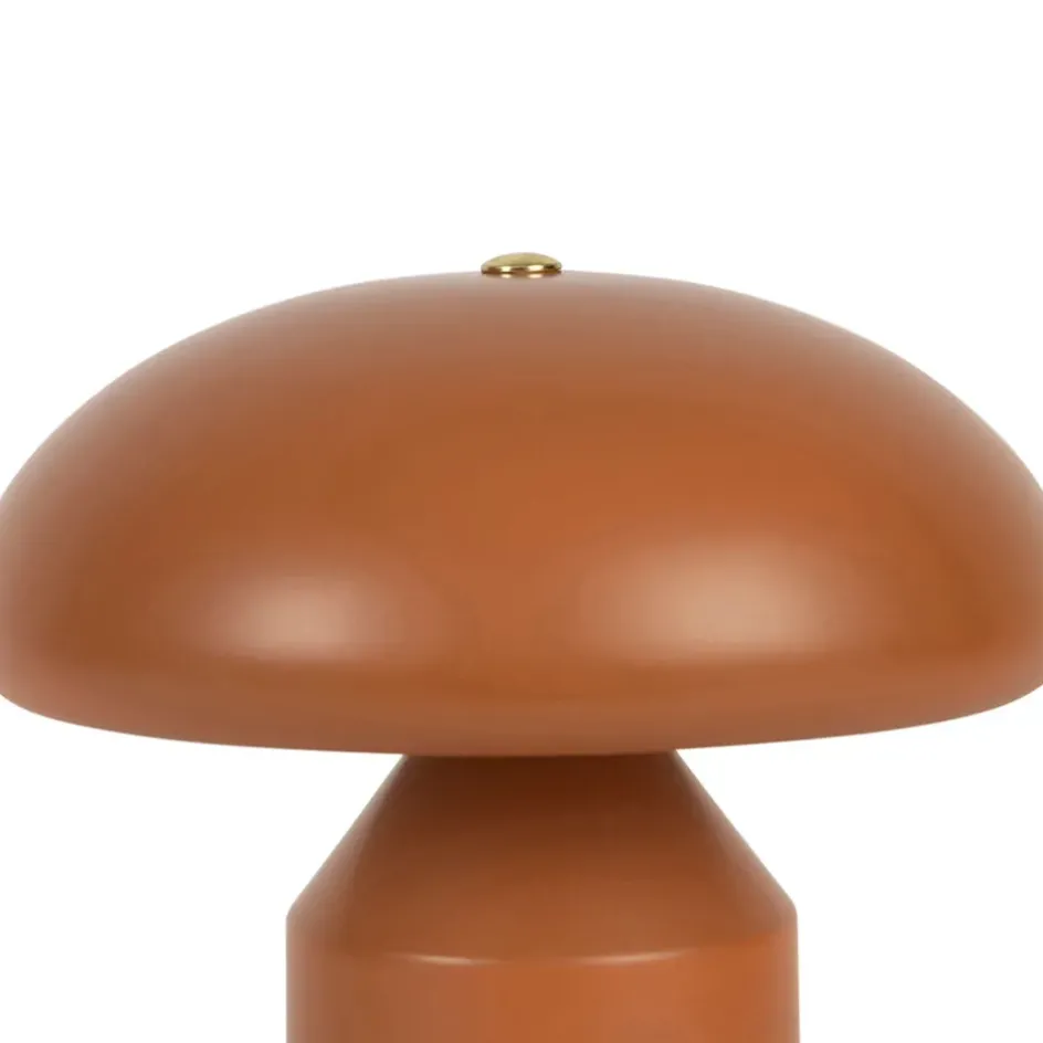 Fabrique de Styles Lampes À Poser>Lampe champignon tactile en fer terracotta h23cm - Arty Terre