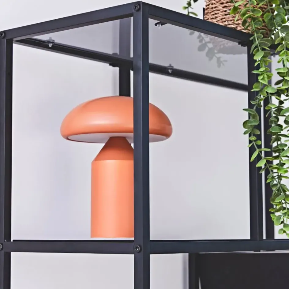 Fabrique de Styles Lampes À Poser>Lampe champignon tactile en fer terracotta h23cm - Arty Terre