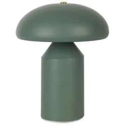 Fabrique de Styles Lampes À Poser>Lampe champignon tactile en fer vert h23cm - Arty Kaki