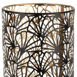 Fabrique de Styles Lampes À Poser>Lampe cylindre en fer h36cm noir et doré - flaural Noir, Doré