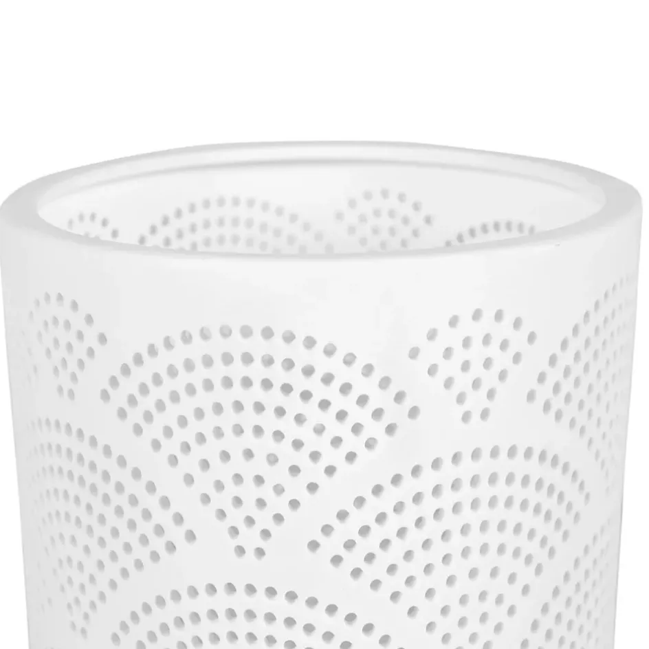 Fabrique de Styles Lampes À Poser>Lampe cylindre en porcelaine h27.5cm - mandarin Blanc