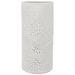 Fabrique de Styles Lampes À Poser>Lampe cylindre rosace en Porcelaine Blanc