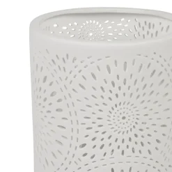 Fabrique de Styles Lampes À Poser>Lampe cylindre rosace en Porcelaine Blanc