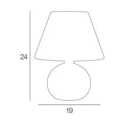 Fabrique de Styles Lampes À Poser>Lampe en bois et coton h24cm - rondo Blanc
